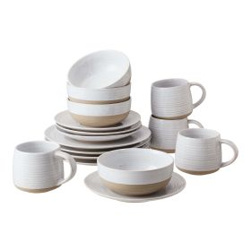 Abott Stoneware 16 Piece Dinnerware Set