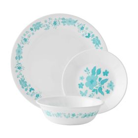 12-Piece Dinnerware Set; Evie; Teal