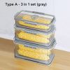 JoybosÂ® Seal Timer Food Container 3pcs ( yellow )