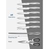 Knife Set 17 Pieces Stainless Steel Hollow Handle Cutlery Block Set