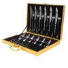 Elegant Western High-End Stainless Steel Tableware 24 Piece Set