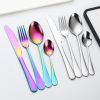 Elegant Western High-End Stainless Steel Tableware 24 Piece Set