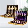 Elegant Western High-End Stainless Steel Tableware 24 Piece Set